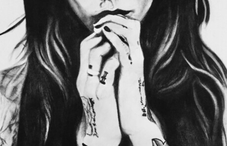 ShadedHues Faith People Portrait Tattoo Girl Blue Eyes