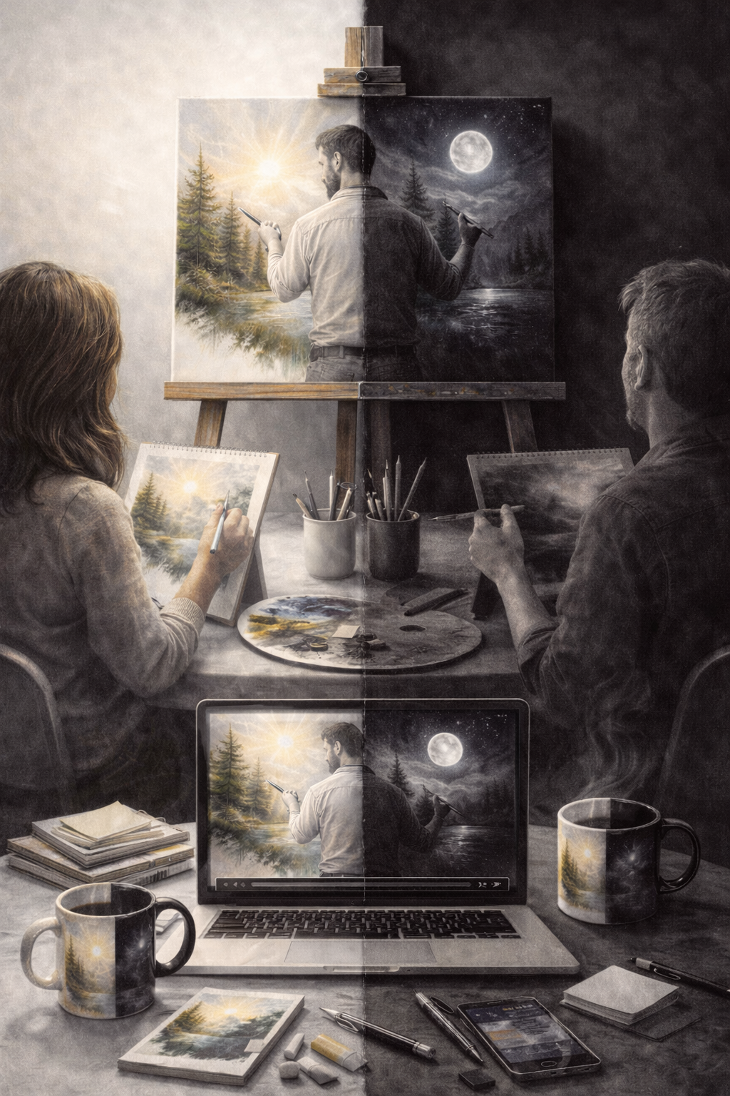 ShadedHues services graphic representing Instructional Content & Workshops